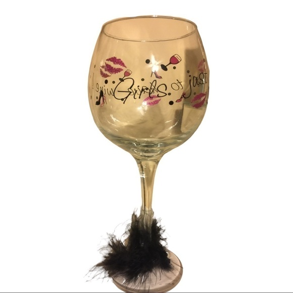 Deco Wine Glass-Girls Just Want To Have Wine. - Picture 1 of 4